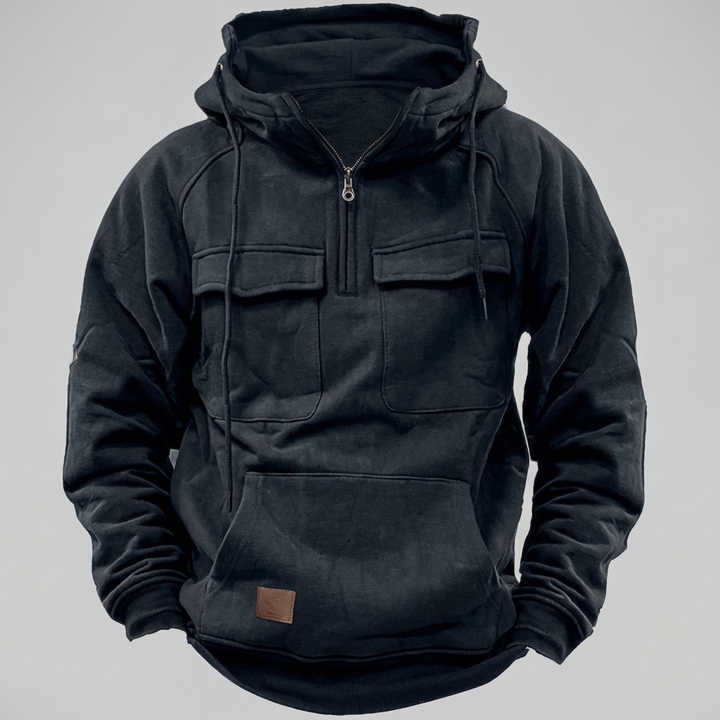 Retro Motorcykel Hoodie Jacka för Män