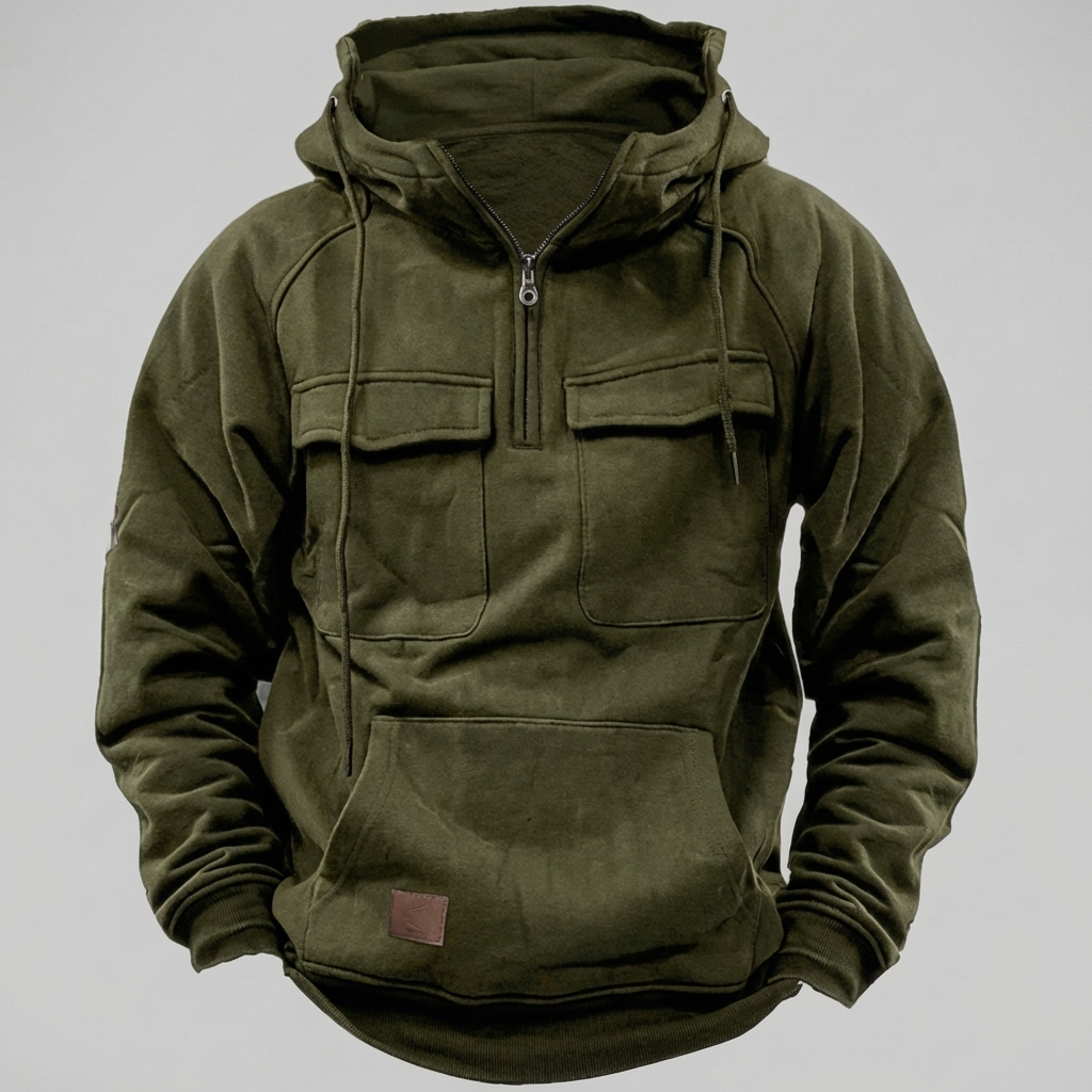 Retro Motorcykel Hoodie Jacka för Män