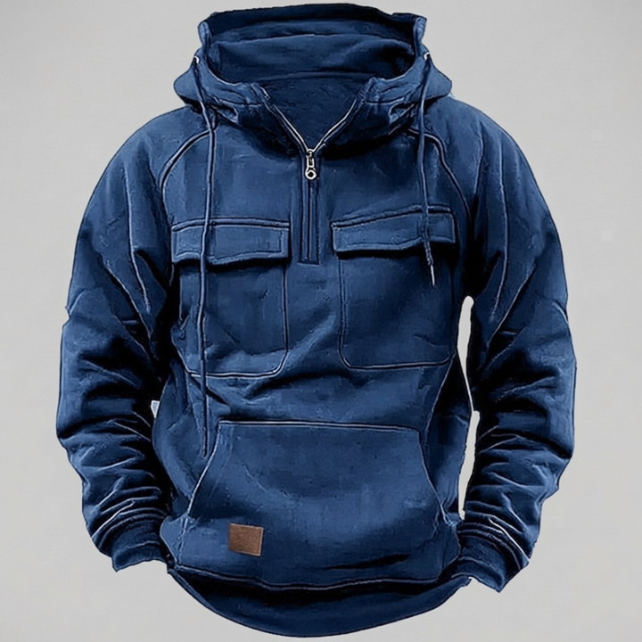 Retro Motorcykel Hoodie Jacka för Män