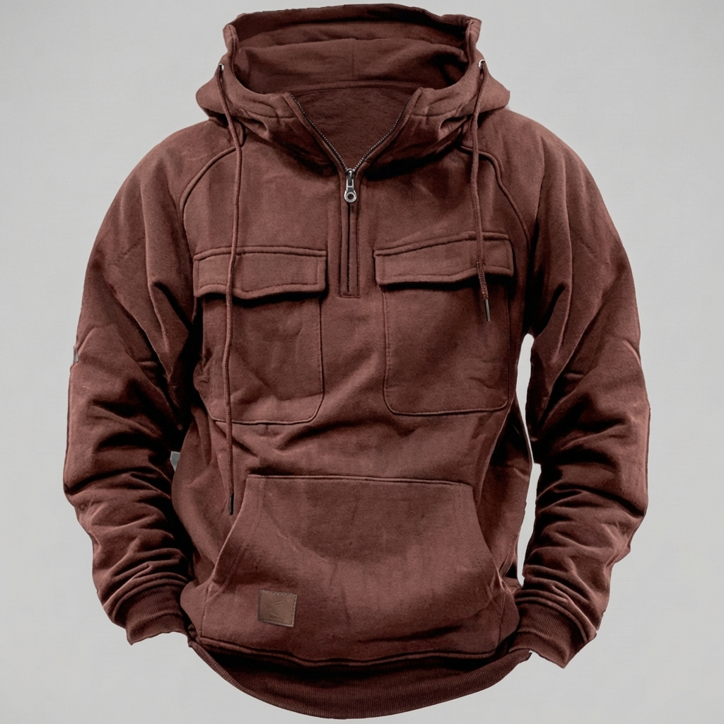 Retro Motorcykel Hoodie Jacka för Män