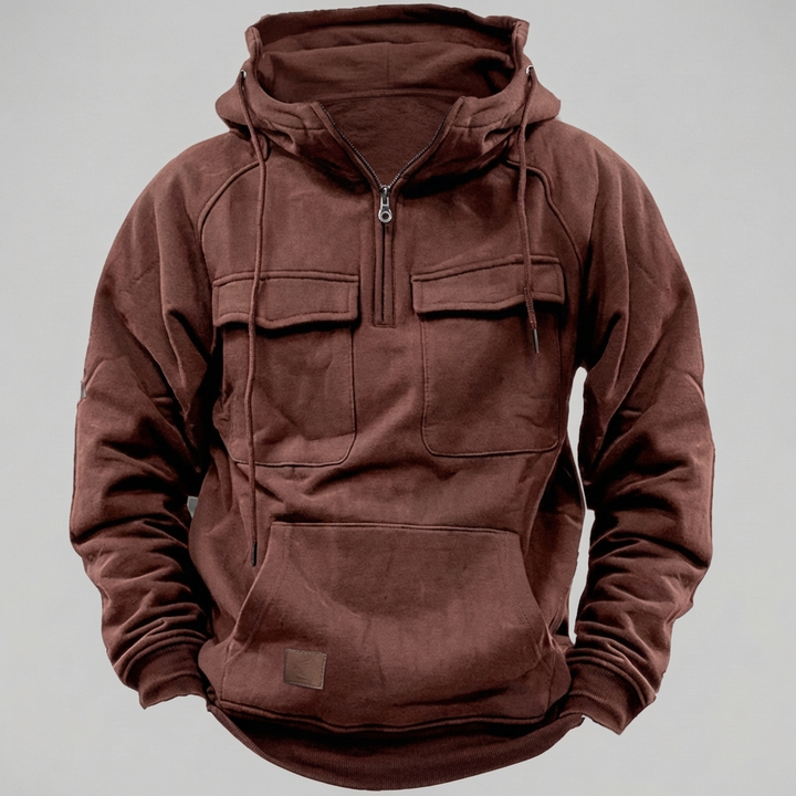 Retro Motorcykel Hoodie Jacka för Män