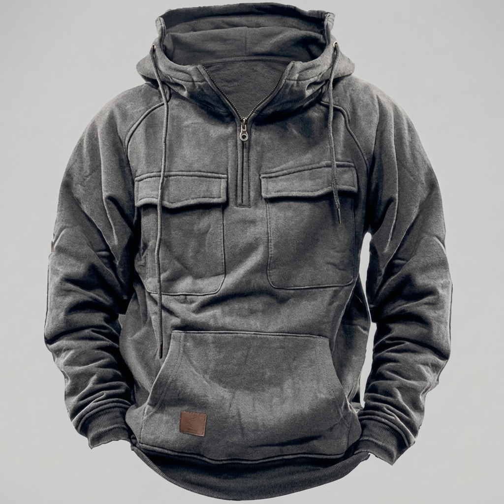 Retro Motorcykel Hoodie Jacka för Män
