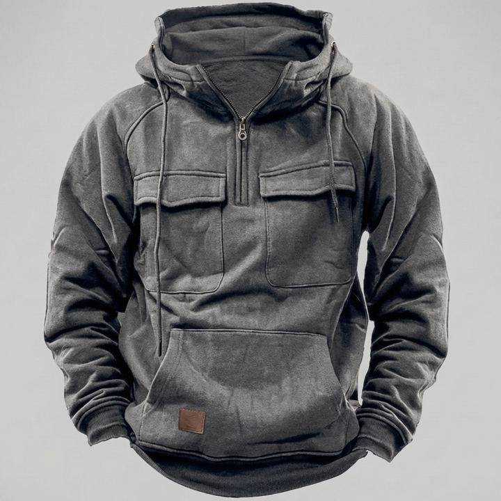Retro Motorcykel Hoodie Jacka för Män