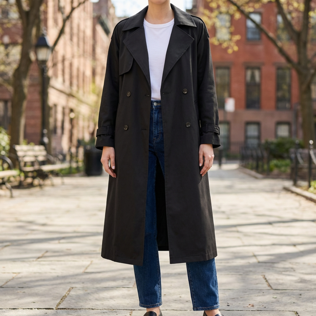 Stilig Trench Coat för Kvinnor