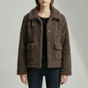 Cropped Teddy Fleece Jacka Med Krage