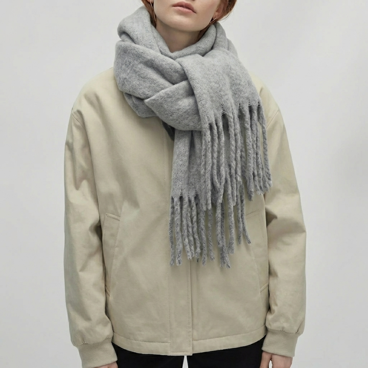 Lång Tassel Fringe Inpackningssjal