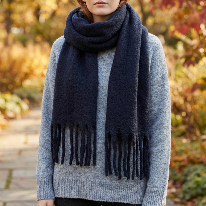 Lång Tassel Fringe Inpackningssjal