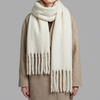 Lång Tassel Fringe Inpackningssjal