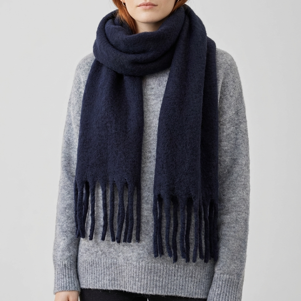 Lång Tassel Fringe Inpackningssjal
