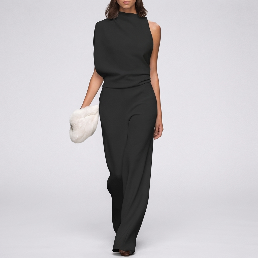 Ärmlös Jumpsuit med Öppen Bak för Kvinnor