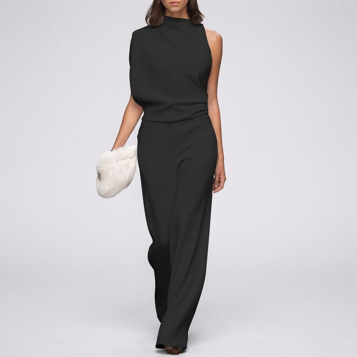 Ärmlös Jumpsuit med Öppen Bak för Kvinnor
