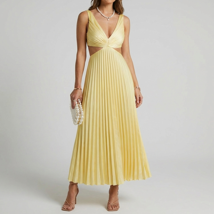 Ärmlös Klänning med Öppen Rygg Graciös Sofistikering för Kvinnor