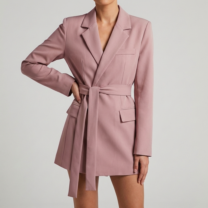 Belted Blazer för Kvinnor