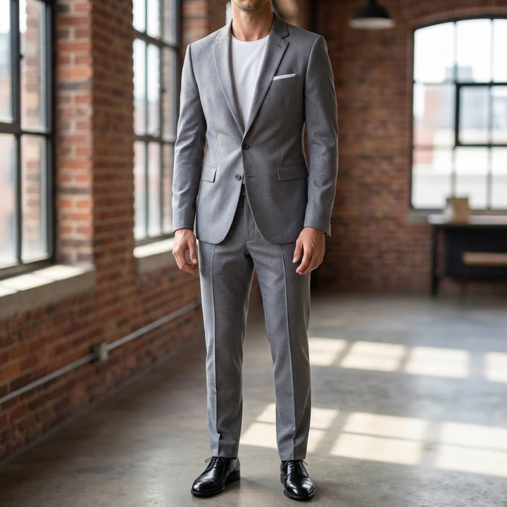 Elegant Manskostym med Blazer och Byxor