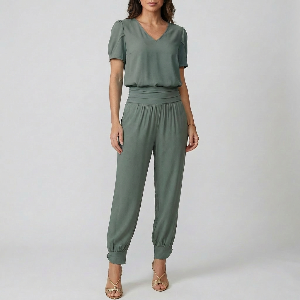 Stilren tryckt chic jumpsuit för kvinnor