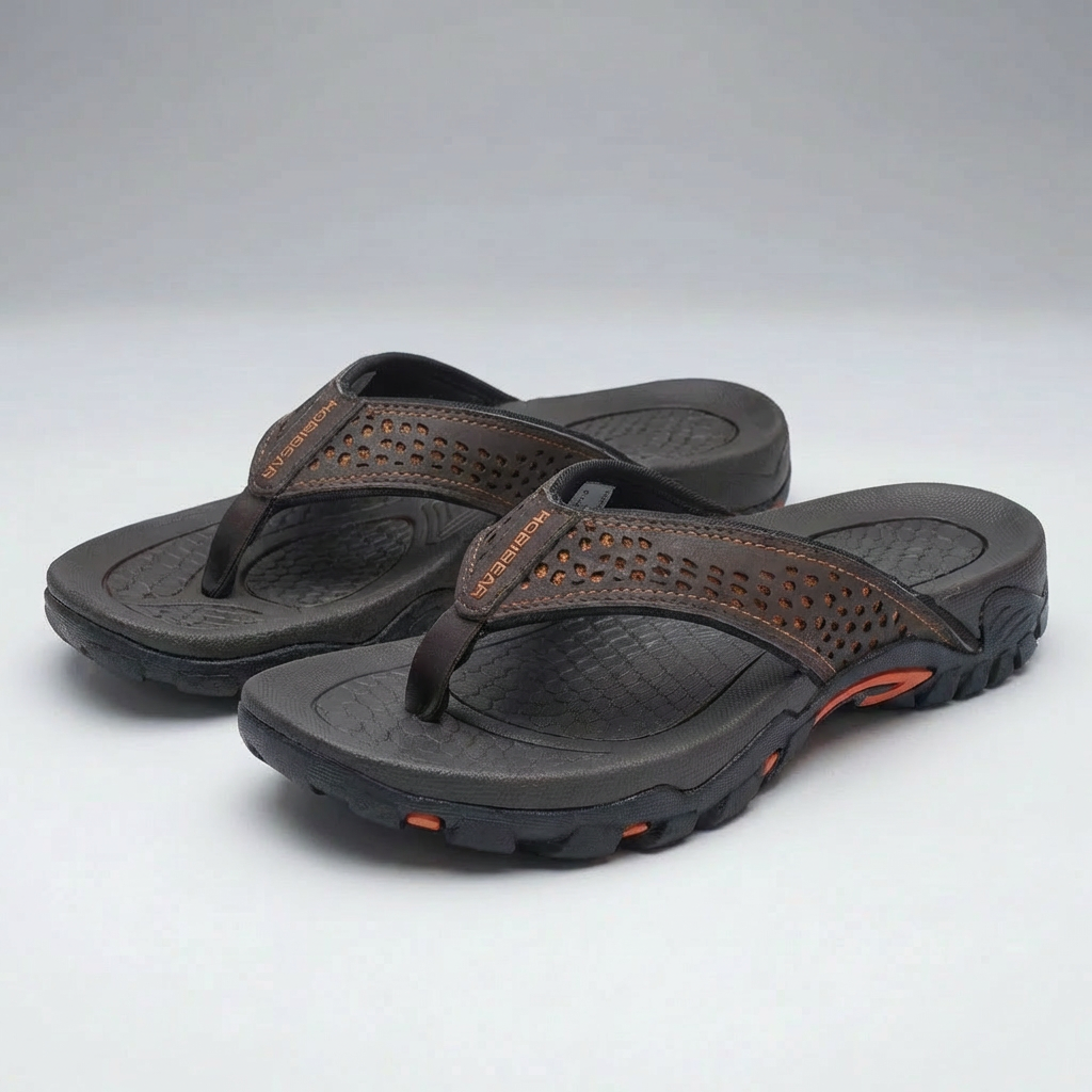 Texturerad Fotbädd Sandaler för Män