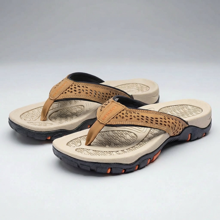 Texturerad Fotbädd Sandaler för Män