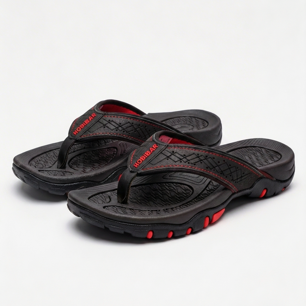 Texturerad Fotbädd Sandaler för Män