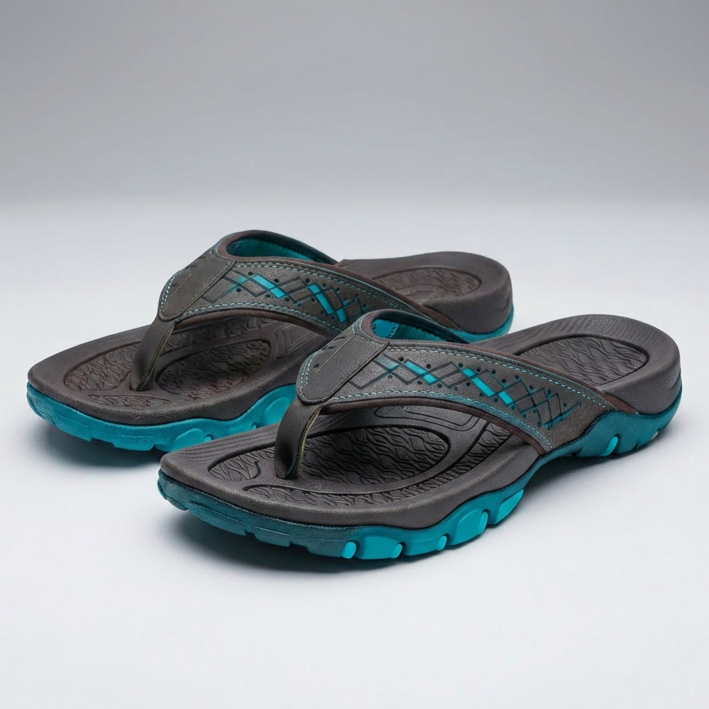 Texturerad Fotbädd Sandaler för Män