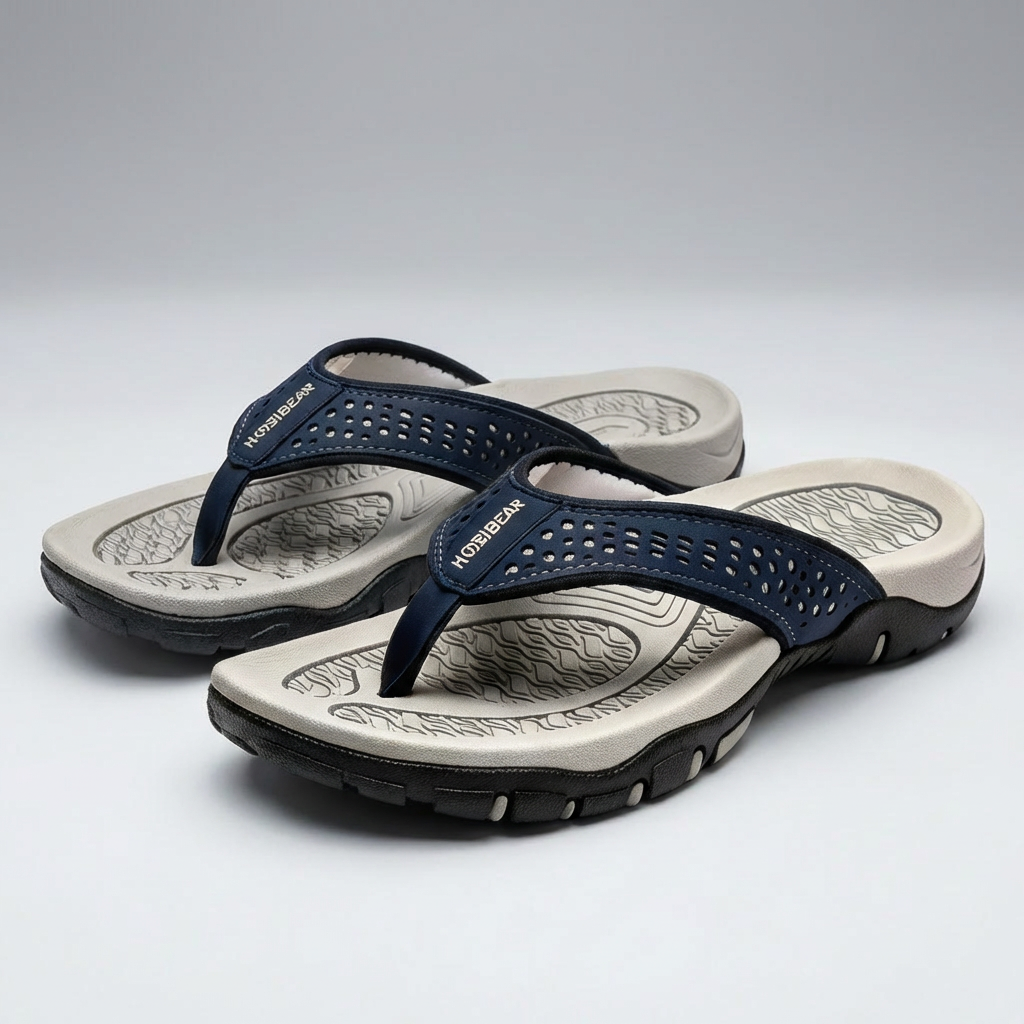 Texturerad Fotbädd Sandaler för Män