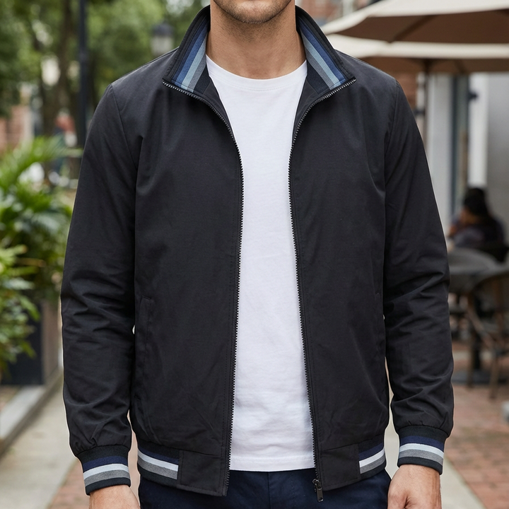 Full-Zip Casual Bomberjacka för Män
