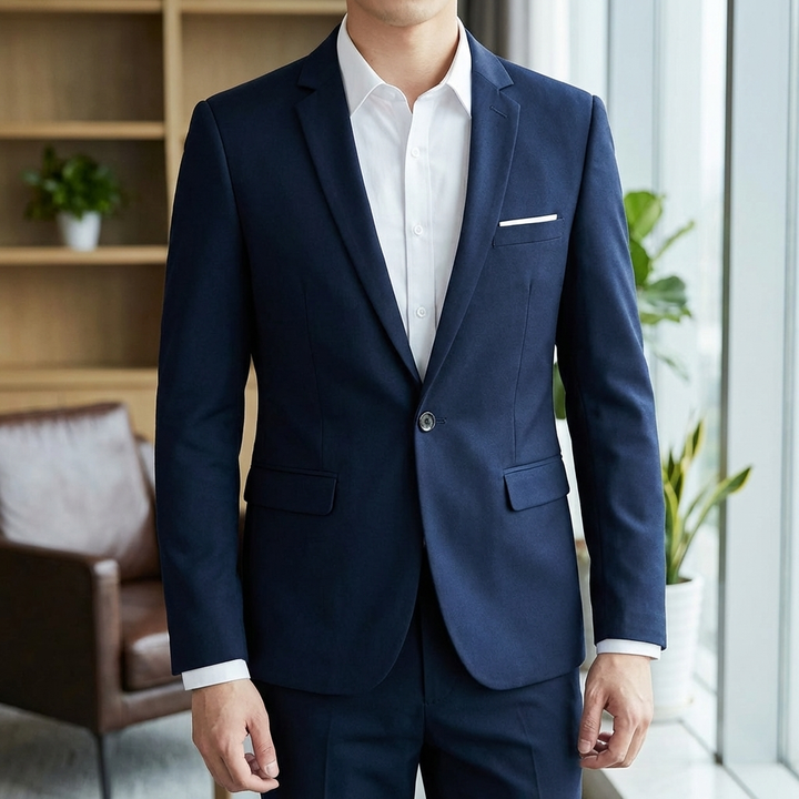 Stilren Slim Fit Kostym för Män