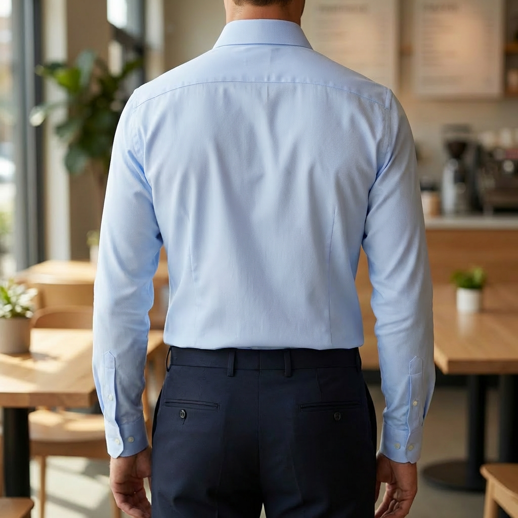 Slim Fit Långärmad för Män