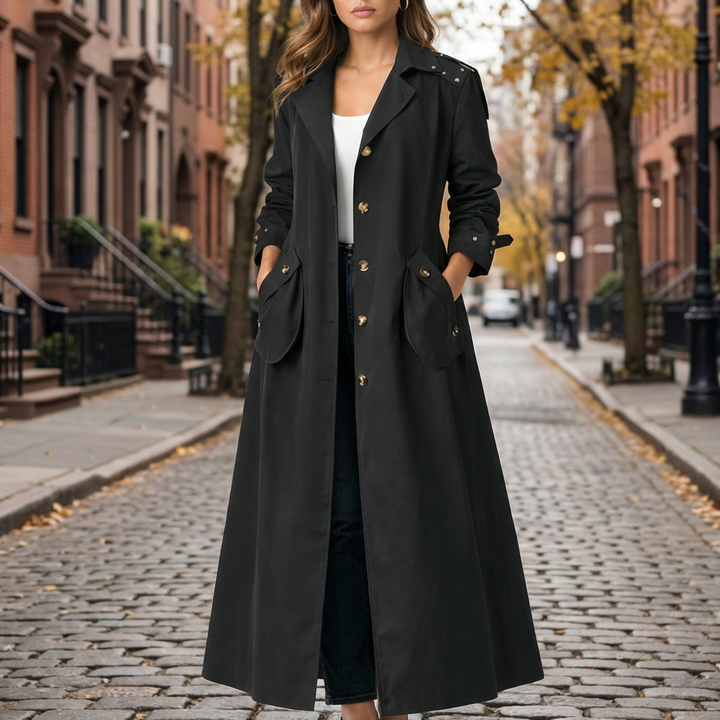 Kvinnors Trench Coat med Huva