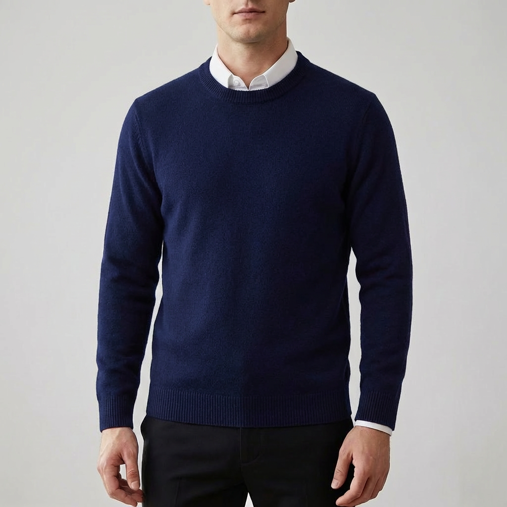 Faux fin Ull-liknande Tröja för Män