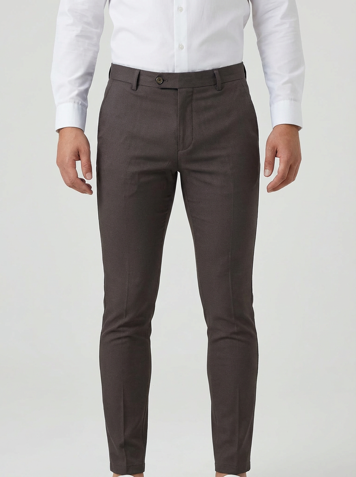 Slim Tapered Stretch Chino Byxor För Män