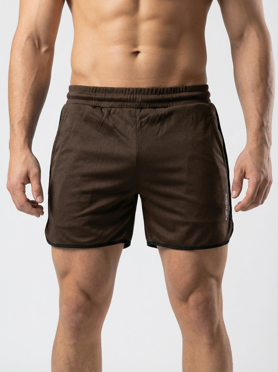 Slim-Fit Elastisk Midjeband Simshorts för Män