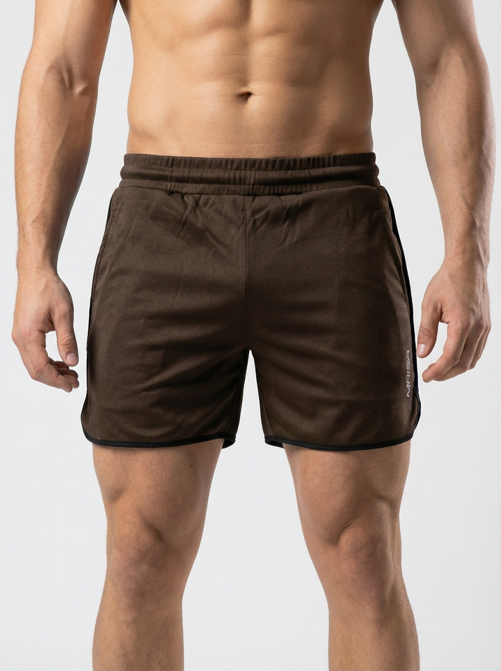 Slim-Fit Elastisk Midjeband Simshorts för Män