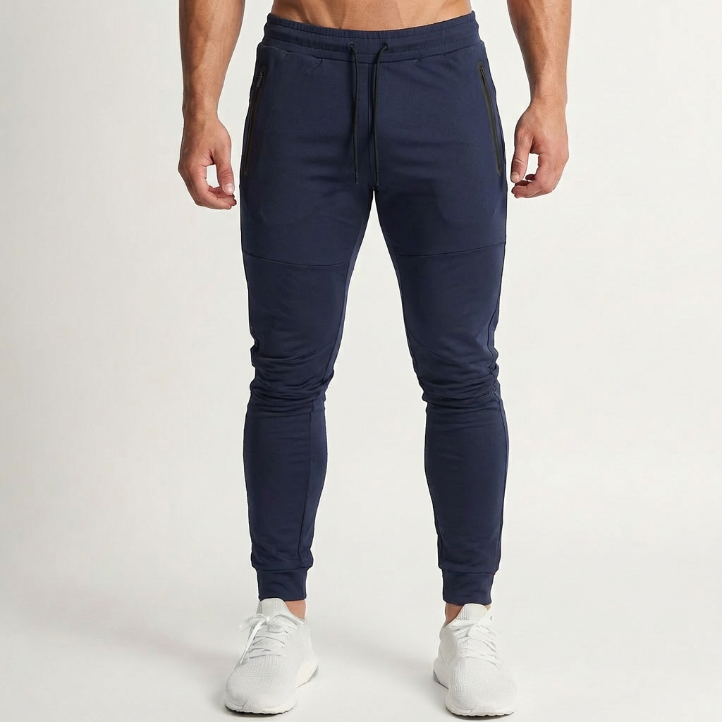 Slim Fit Taperad Joggerbyxor för Män