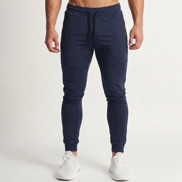 Slim Fit Taperad Joggerbyxor för Män