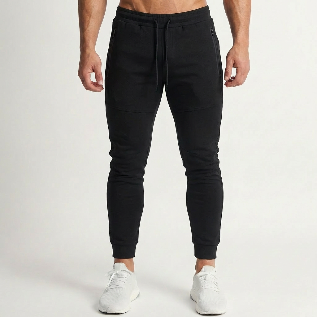 Slim Fit Taperad Joggerbyxor för Män