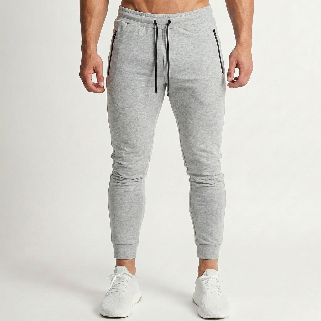 Slim Fit Taperad Joggerbyxor för Män
