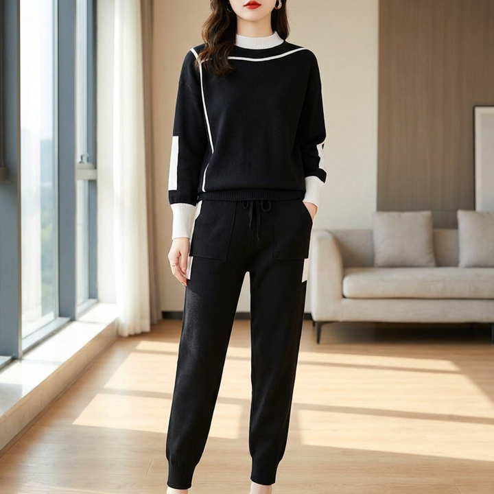 CozyKnits Varm Stickad 2-Delares Set för Kvinnor