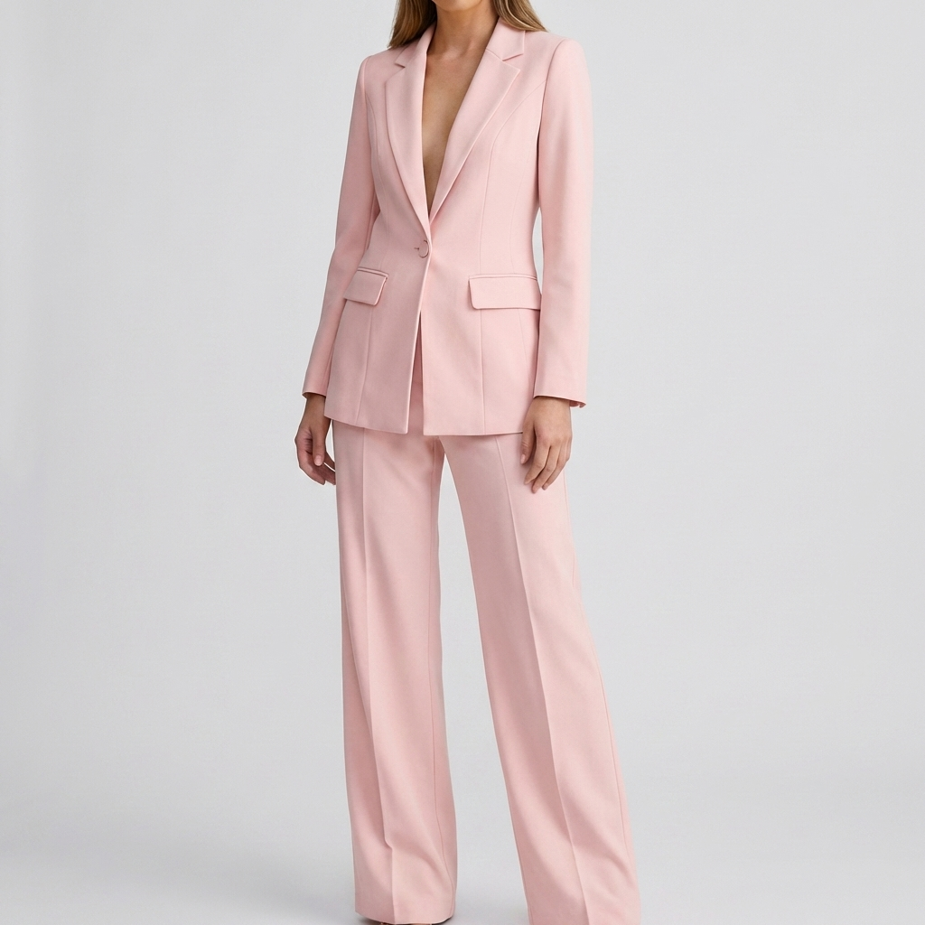 Elegant Blazer och Byxor Set för Kvinnor