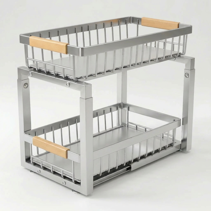 2-Nivå Drag-Ut Under-Sink Organizer