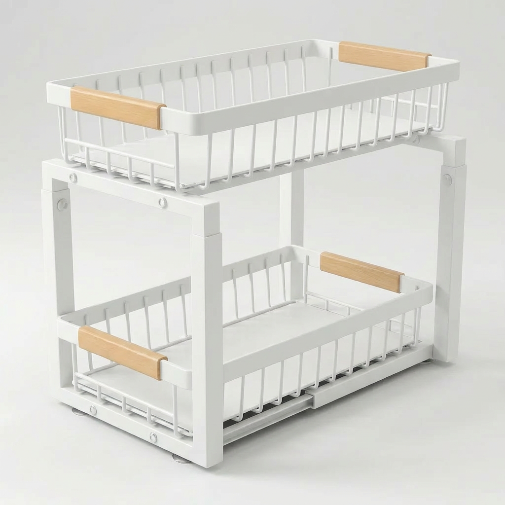 2-Nivå Drag-Ut Under-Sink Organizer