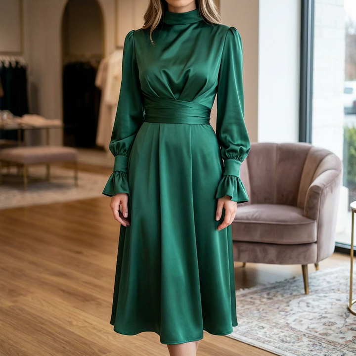 Elegant Lång Klänning för Kvinnor