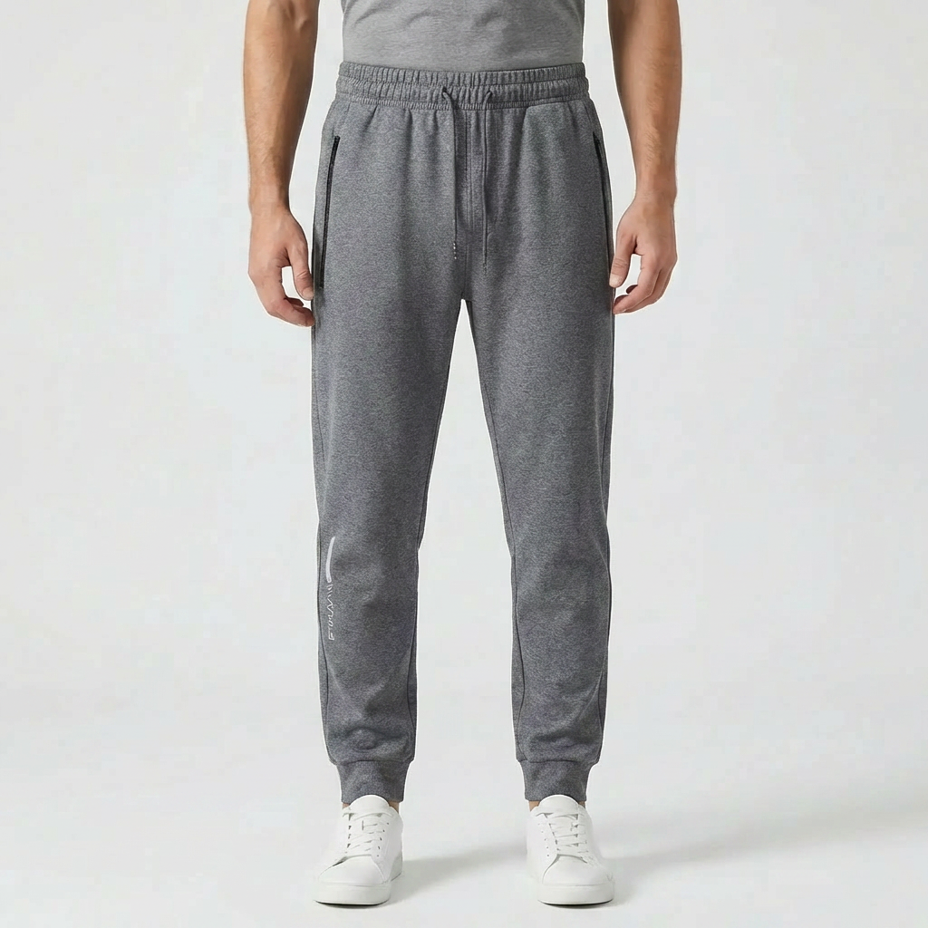 Cropped Loose-Fit Herr Jogger Byxor