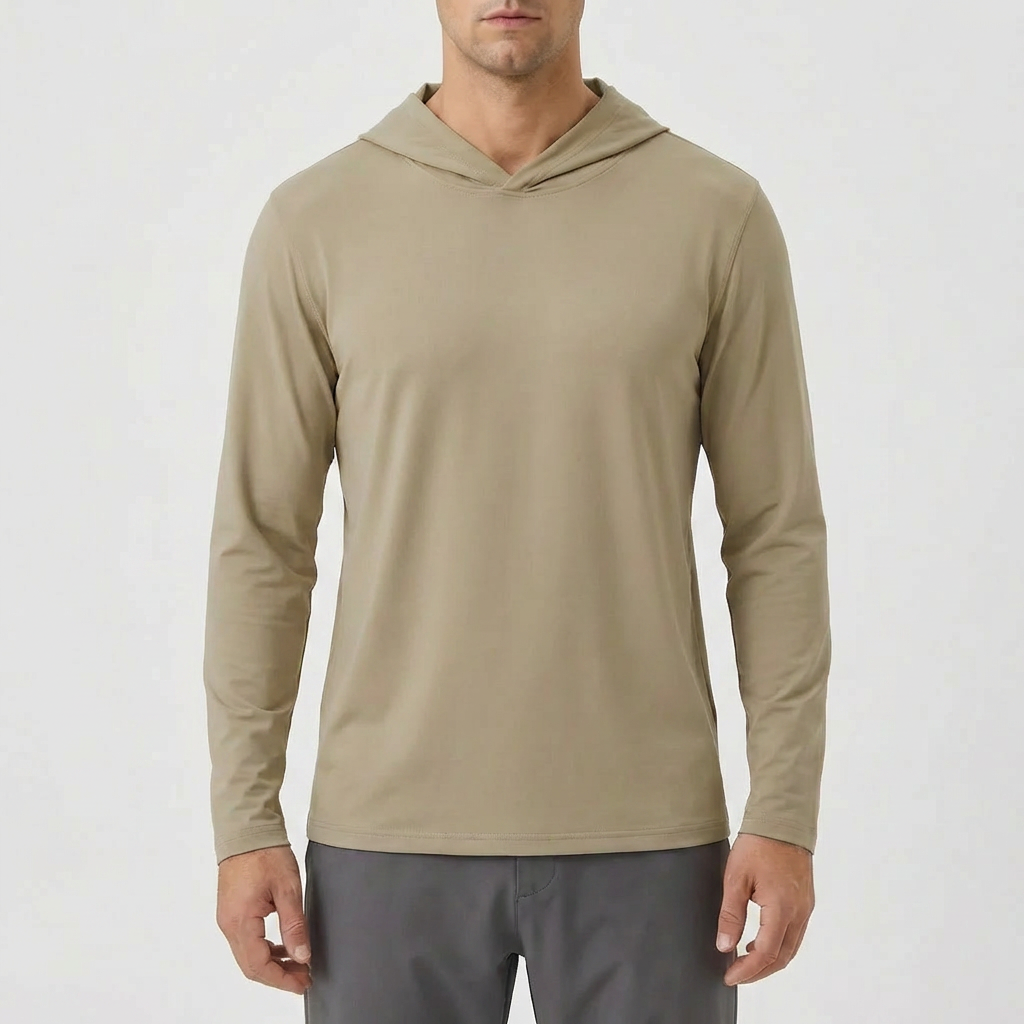Avslappnad Passform Pullover Hoodie för Män