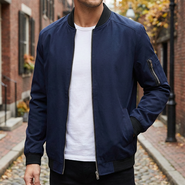 Lättvikts Zip-Up Jacka för Män