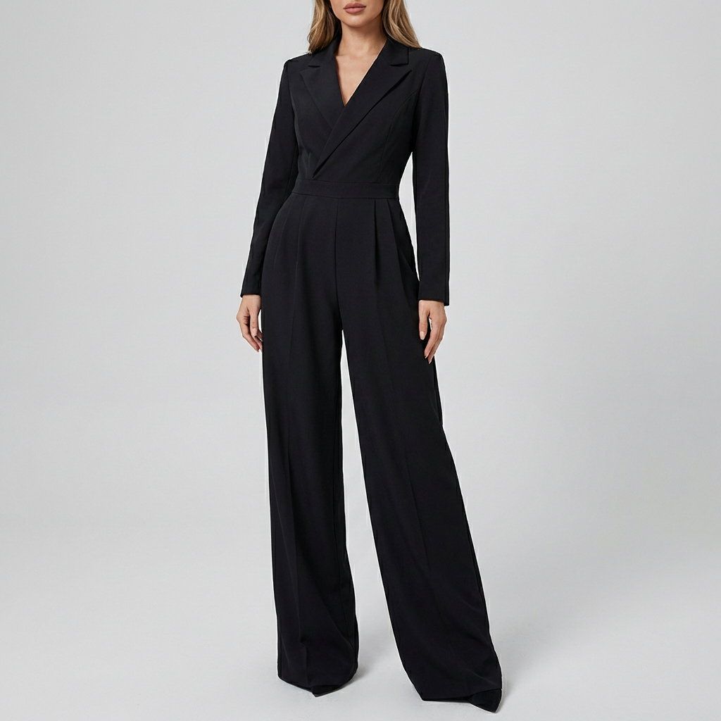 Elegant långärmad jumpsuit för kvinnor