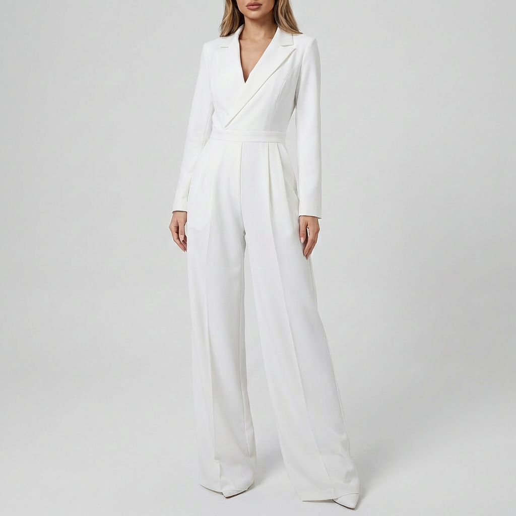 Elegant långärmad jumpsuit för kvinnor
