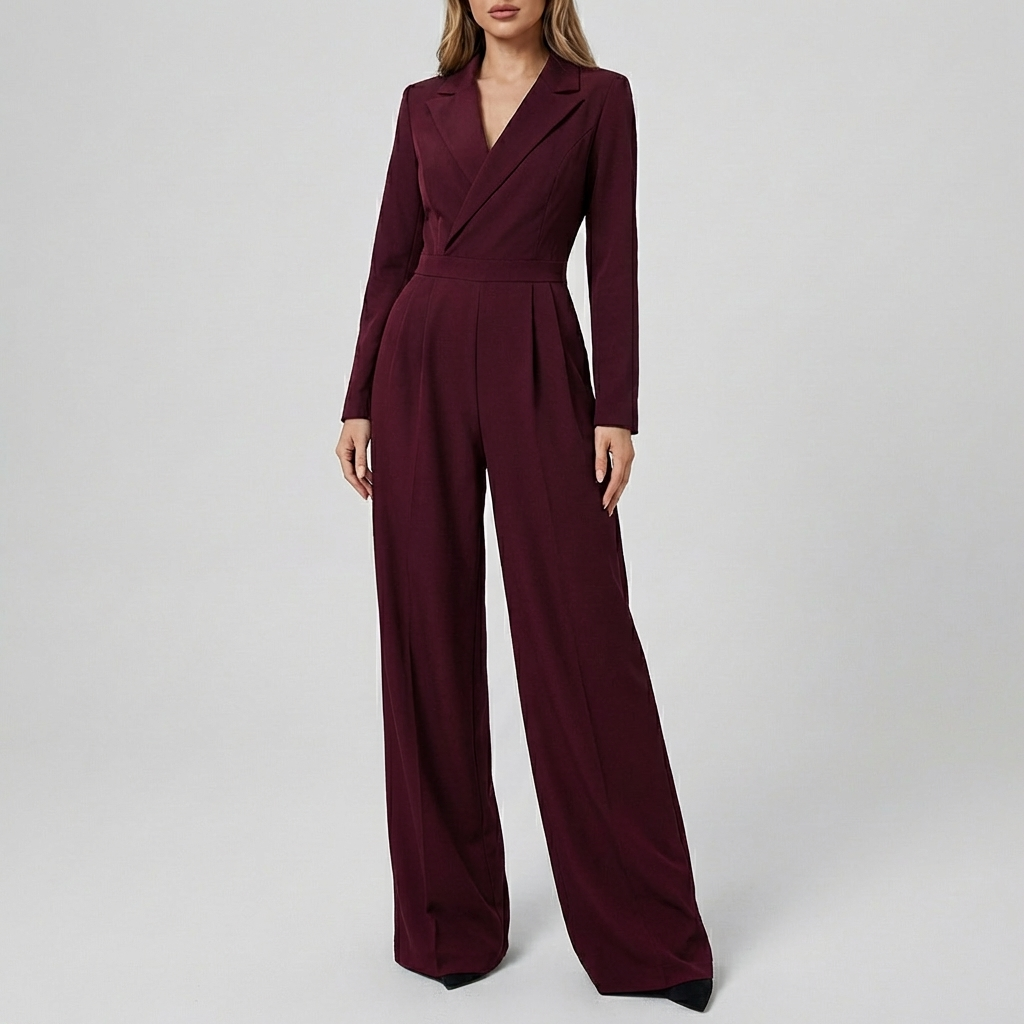 Elegant långärmad jumpsuit för kvinnor