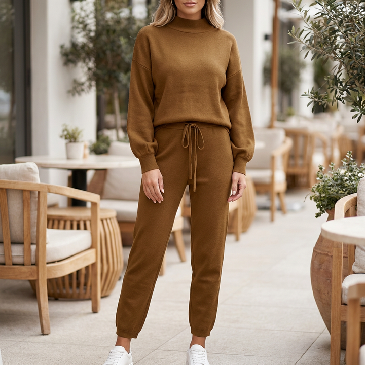 Avslappnad 2-delars outfitset för kvinnor