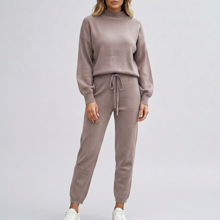 Avslappnad 2-delars outfitset för kvinnor