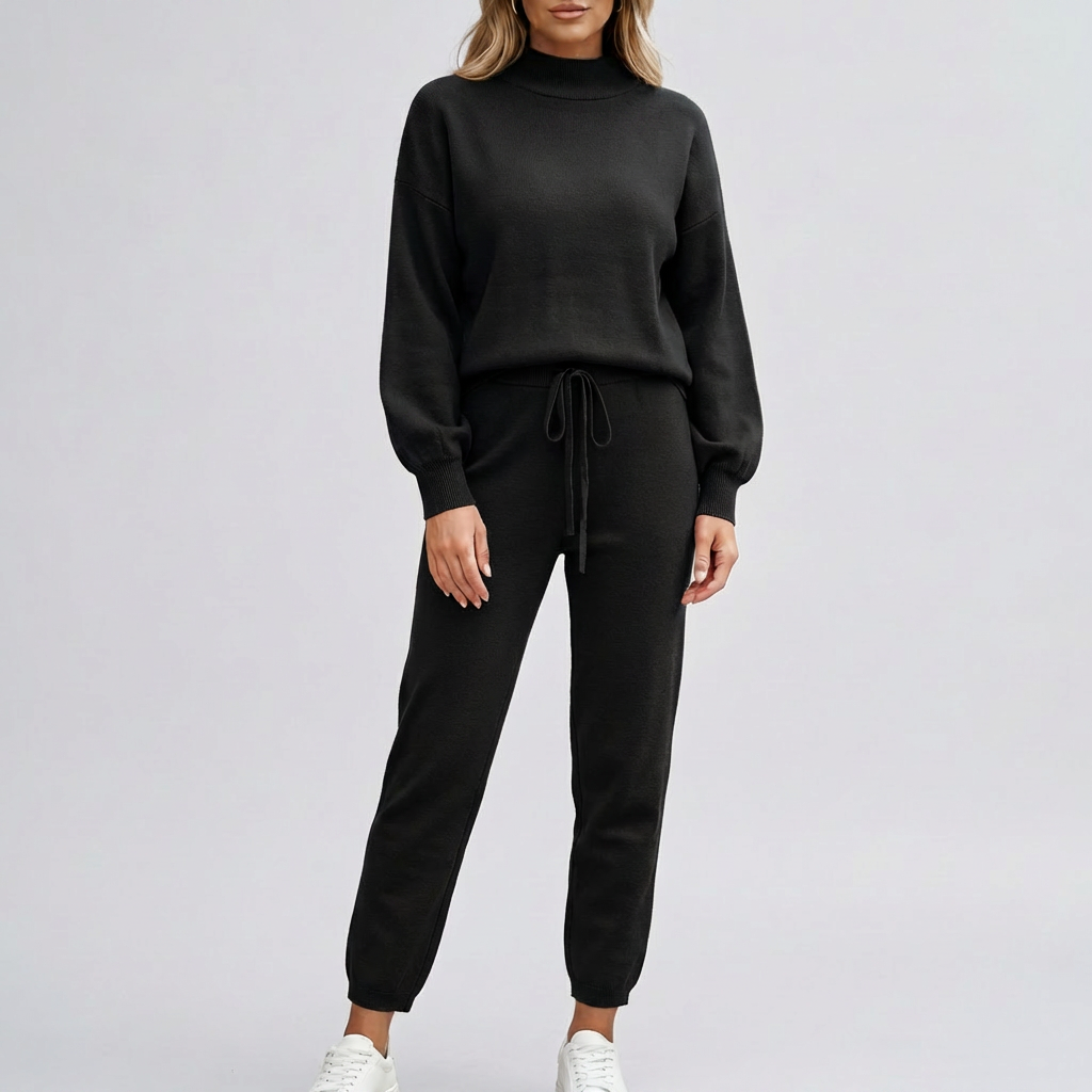 Avslappnad 2-delars outfitset för kvinnor